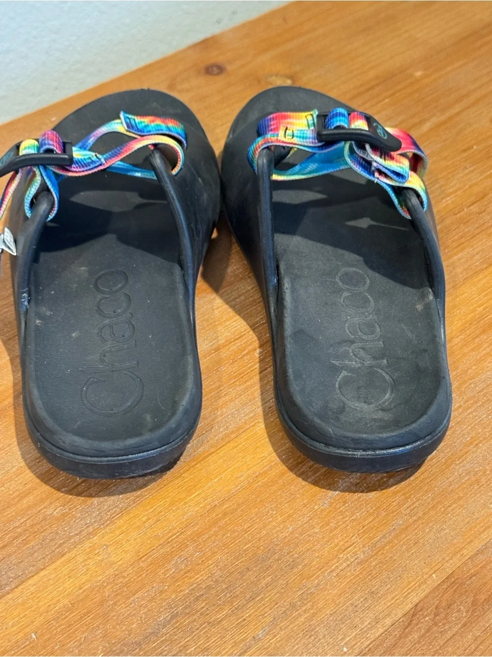 Chaco Chillos Kids Youth Tie Dye Rainbow Slip On Sandals K1